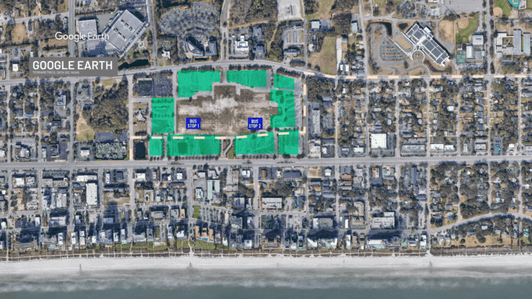 A look at parking at the Myrtle Beach Classic with a shuttle route to the Dunes Golf and Beach...