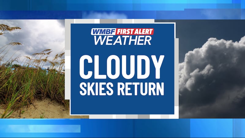 Cloudy skies return as we head into the middle of the week.