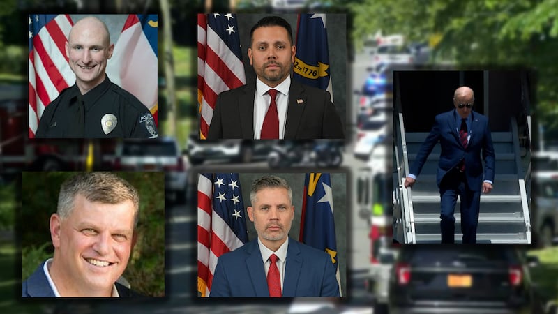 Biden Arrives at CLT to Honor Fallen Officers