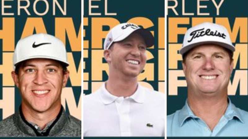 Cameron Champ, Daniel Berger and Charley Hoffman