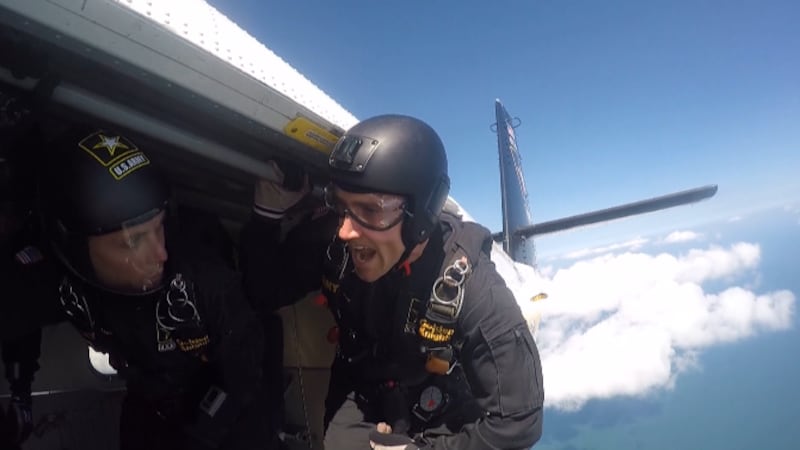 The U.S. Army Golden Knights are dropping in to kick off the first official day of the Myrtle...