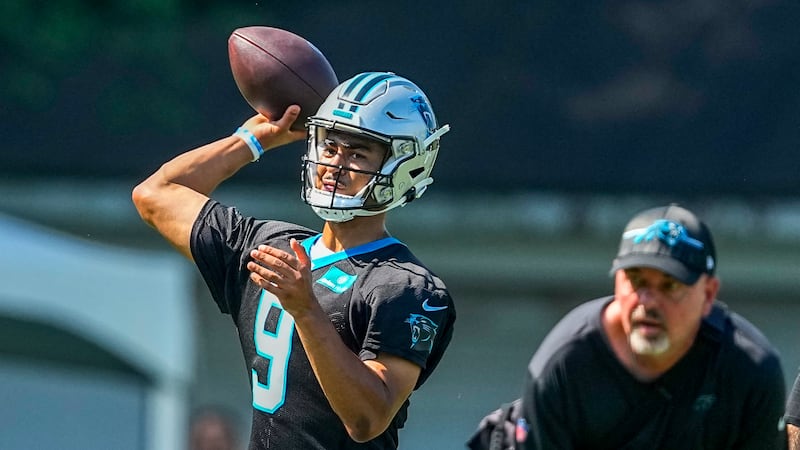 Carolina's Bryce Young was named the team's starting quarterback for the Week 1 game against...