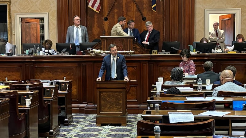 Rep. Jay Jordan, R-Florence, speaks during a debate at the South Carolina State House in...