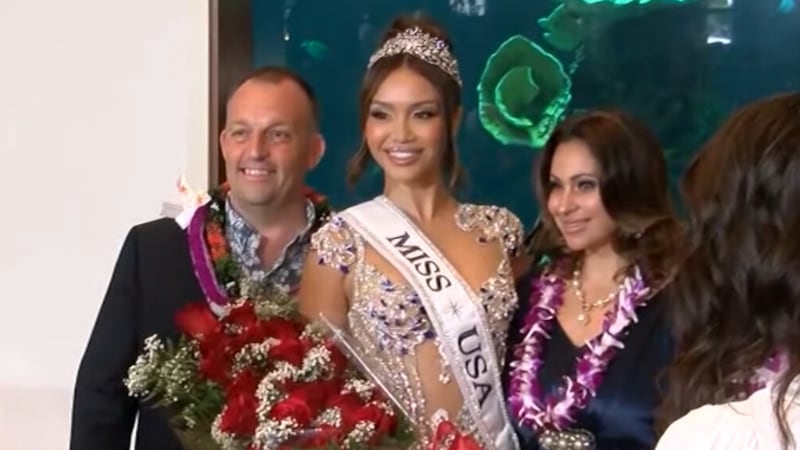Savannah Gankiewicz of Hawaii was crowned Miss USA 2023 on Wednesday.