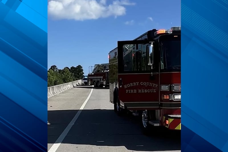 One person was hurt after a crash in Horry County on Thursday.