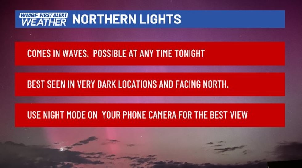 People in the Grand Strand and Pee Dee may have a chance to see the Northern Lights again on...