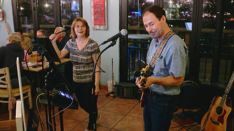 George and Teresa Nuber play at The Marina Bar and Grill to raise money for Meals on Wheels.