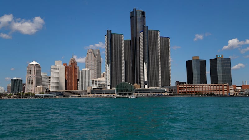 FILE - The Detroit skyline is seen, May 12, 2020, in Detroit. The city of Detroit — which has...