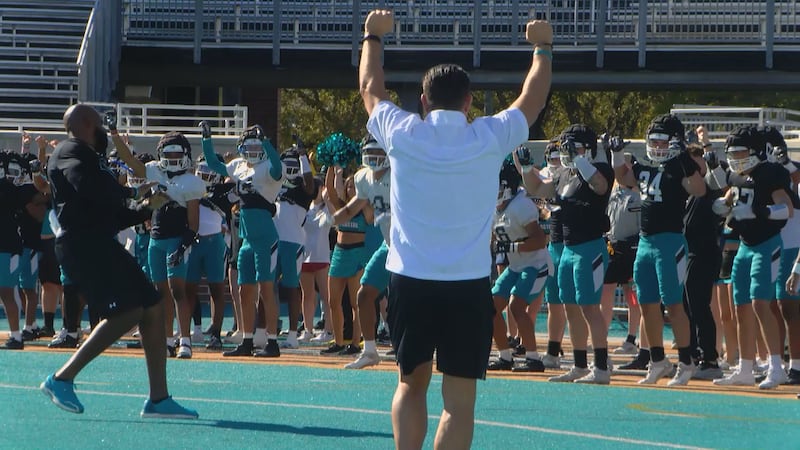 Coastal Carolina students join the Chanticleers for football practice