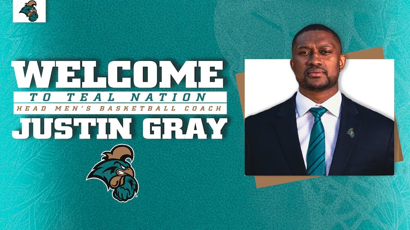 Justin Gray has been named the men’s basketball head coach, CCU officially announced on Monday.