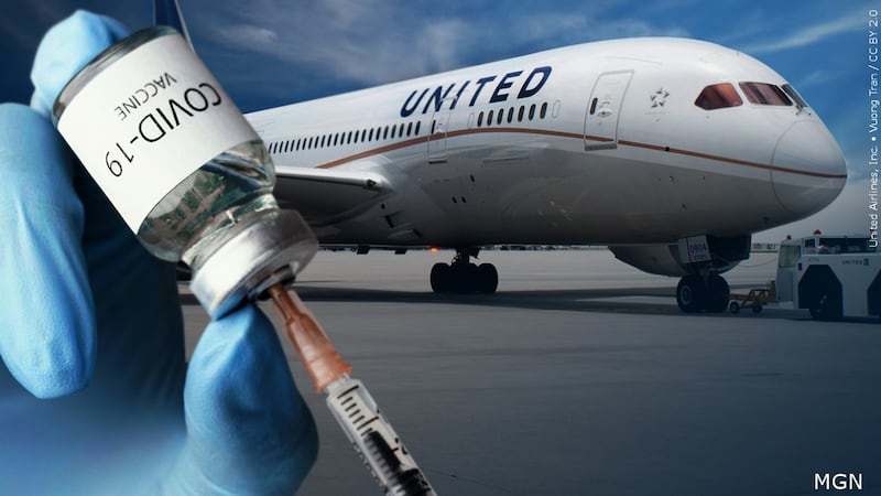 United Airlines: 97% del personal está vacunado