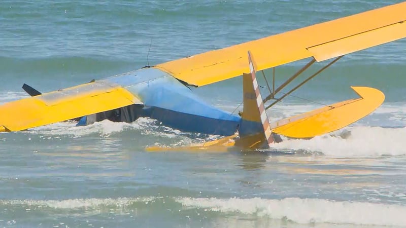 A banner plane crashed into the ocean on Monday afternoon at 40th Avenue North in Myrtle Beach.