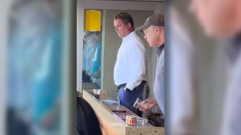 Tepper appeared to be throwing a drink at fans inside EverBank stadium.