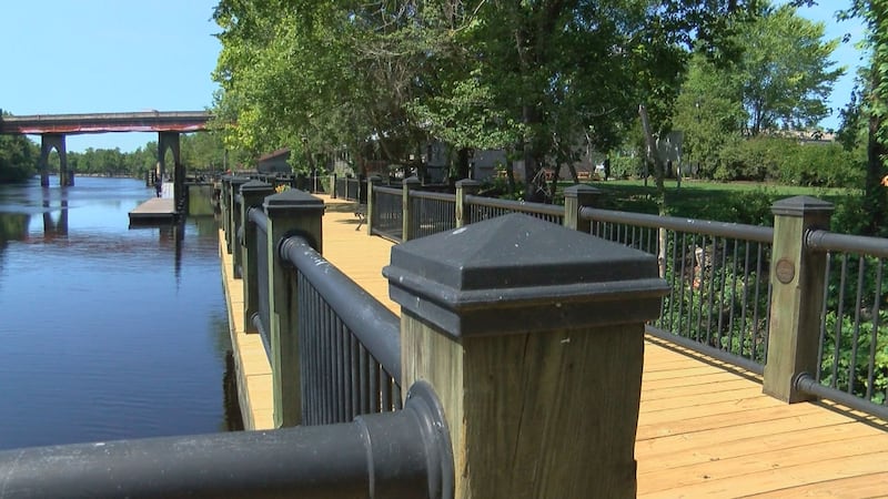 Decking replacement is complete on the Riverwalk in Conway.