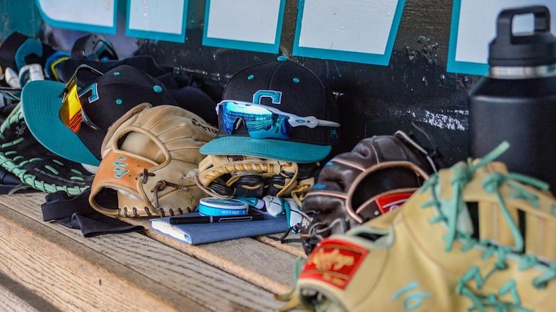 CCU Baseball dugout during 3hr 15min rain delay