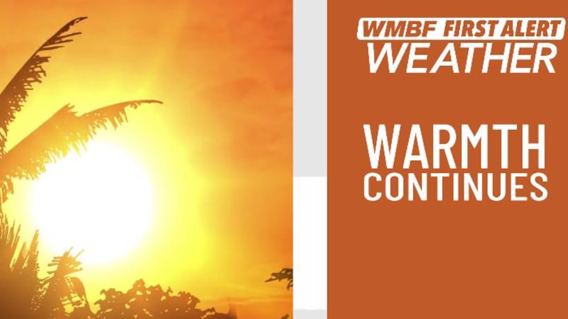 Very warm temperatures will continue this week.
