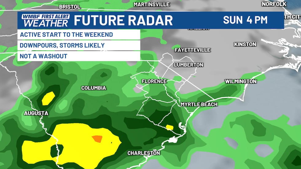 We'll keep rain chances in the forecast for the second half of the weekend. There's a 60%...