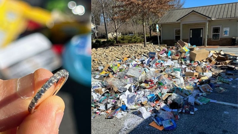 Wedding band found in recycling